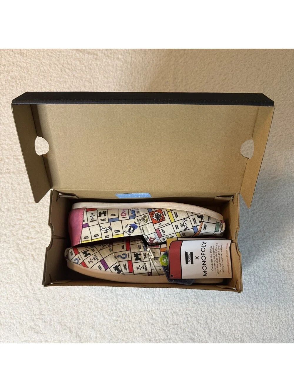 TOMS x Monopoly Alpargata Women’s 6.5 Limited Edition Slip On Shoes NWT